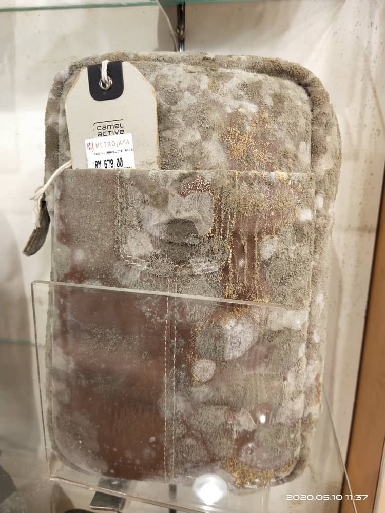 价格不菲的包包发霉程度惊人！-图摘自Nex Nezeum脸书-