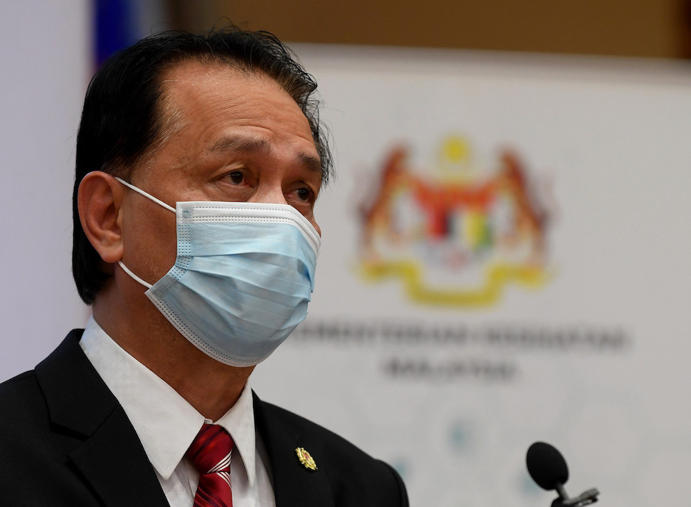 Director-General of Health Tan Sri Dr Noor Hisham Abdullah at a daily press conference on Covid-19 statistics at the Ministry of Health, January 6, 2021. u00e2u20acu201d Bernama pic