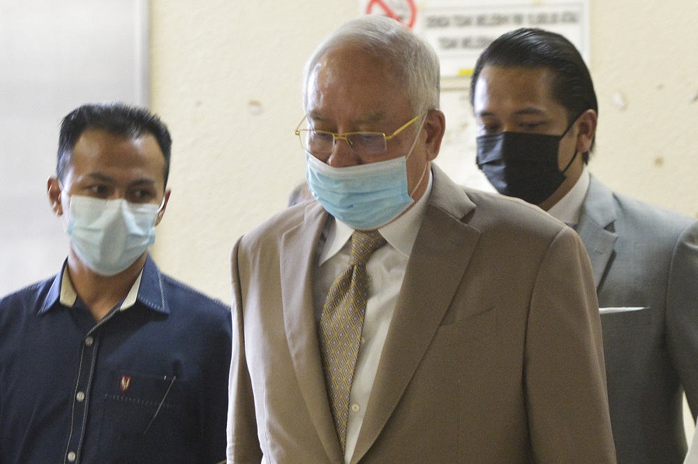 Datuk Seri Najib Razak at the Kuala Lumpur High Court January 7,2021. u00e2u20acu201d Picture by Miera Zulyana