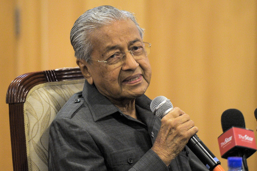 Pejuang chairman Tun Mahathir Mohamad speaks to the media during a press conference at Perdana Leadership Foundation in Putrajaya January 7, 2021. u00e2u20acu201d Picture by Shafwan Zaidon