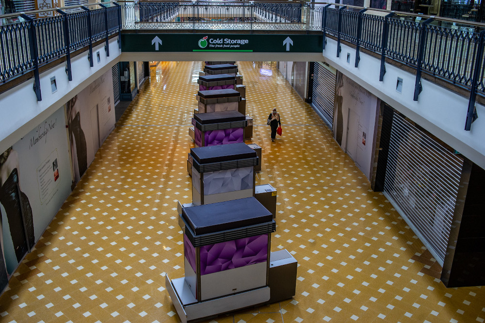 The deserted atmosphere at Alamanda shopping mall following the implementation of movement control order (MCO) in Putrajaya January 19, 2021. u00e2u20acu201d Picture by Shafwan Zaidon