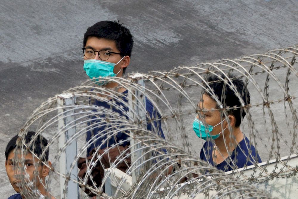 Pro-democracy activist Joshua Wong is seen in Lai Chi Kok Reception Centre after jailed for unauthorised assembly near the police headquarters during last yearu00e2u20acu2122s anti-government protests in Hong Kong, December 3, 2020. u00e2u20acu201d Reuters pic