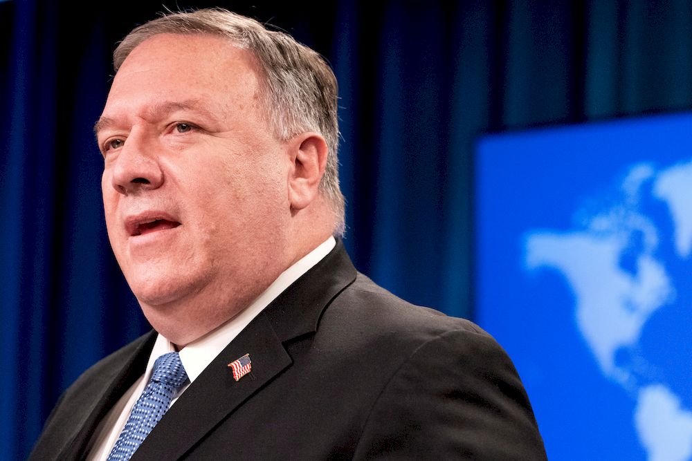 US Secretary of State Mike Pompeo speaks during a media briefing at the State Department in Washington, US, November 10, 2020. u00e2u20acu201d Pool pic via Reuters