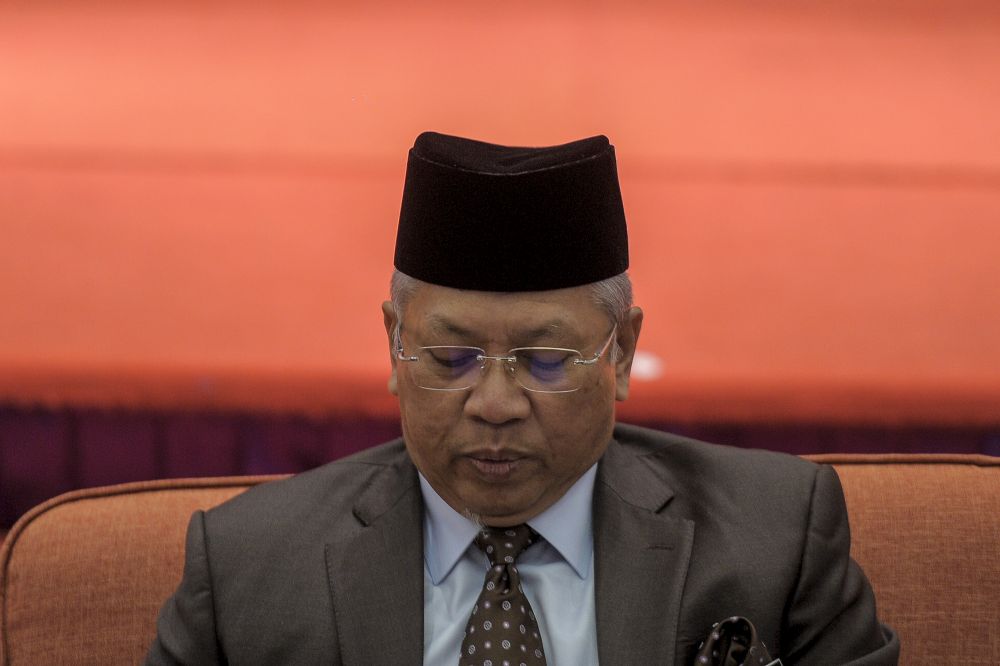 Tan Sri Annuar Musa speaks during a press conference in Putrajaya January 6, 2021.  u00e2u20acu201d Picture by Shafwan Zaidon