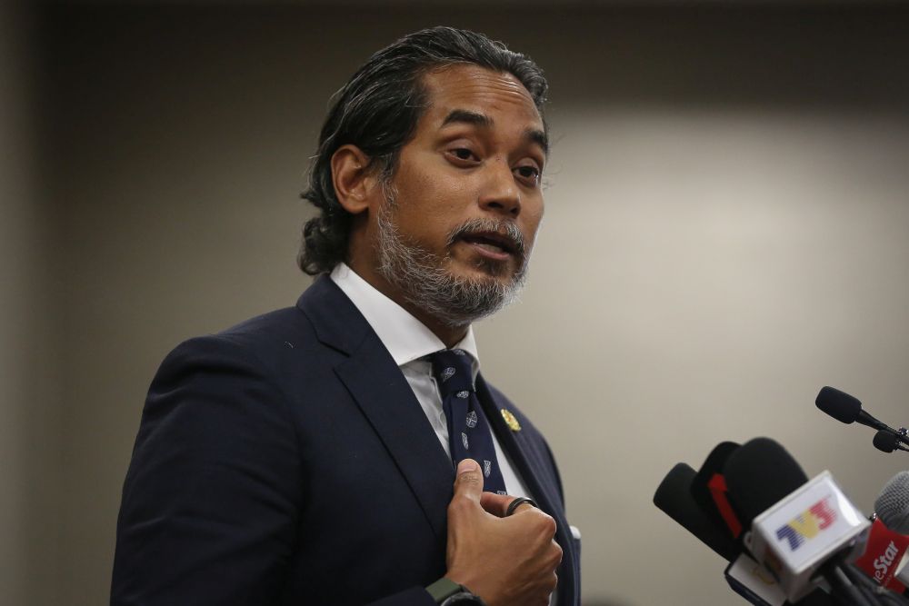 Science, Technology and Innovation Minister Khairy Jamaluddin speaks during a press conference at Parliament in Kuala Lumpur January 5, 2021. u00e2u20acu201d Picture by Yusof Mat Isa