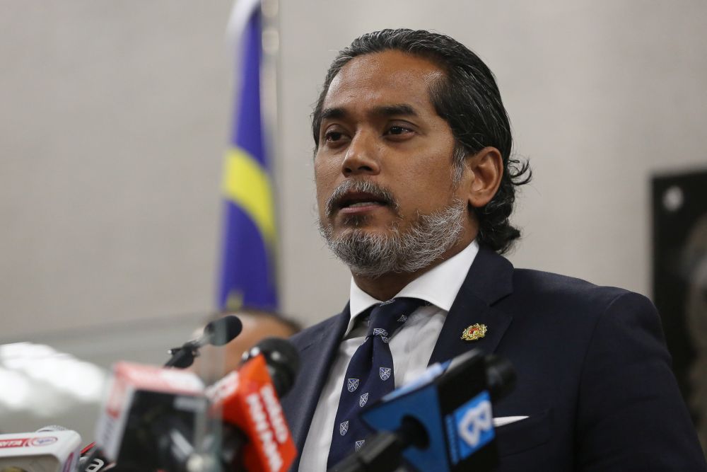 Science, Technology and Innovation Minister Khairy Jamaluddin speaks during a press conference at Parliament in Kuala Lumpur January 5, 2021. u00e2u20acu201d Picture by Yusof Mat Isa