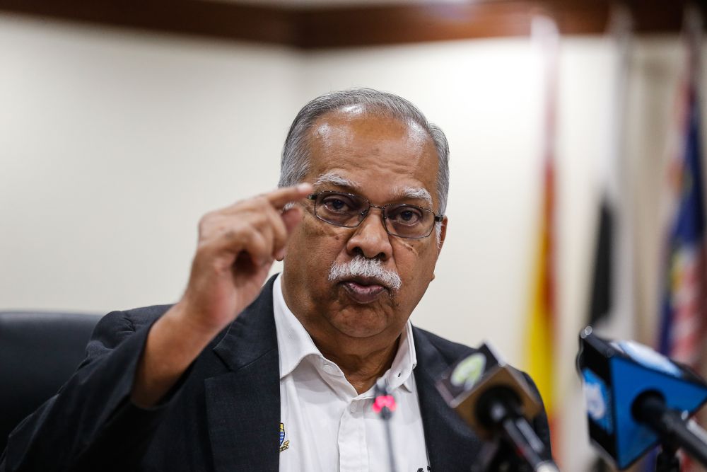 Penang Deputy Chief Minister II P. Ramasamy speaks to the press during a press conference at Komtar, George Town January 8, 2021. u00e2u20acu201d Picture by Sayuti Zainudin