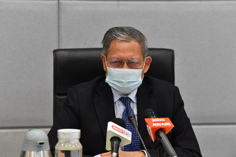 Datuk Seri Mustapa Mohamed attends a session on u00e2u20acu02dcMyDigital u00e2u20acu201c Blueprint Ekonomi Digital Malaysiau00e2u20acu2122, February 15, 2021. u00e2u20acu201d Bernama picu00e2u20acu00a8