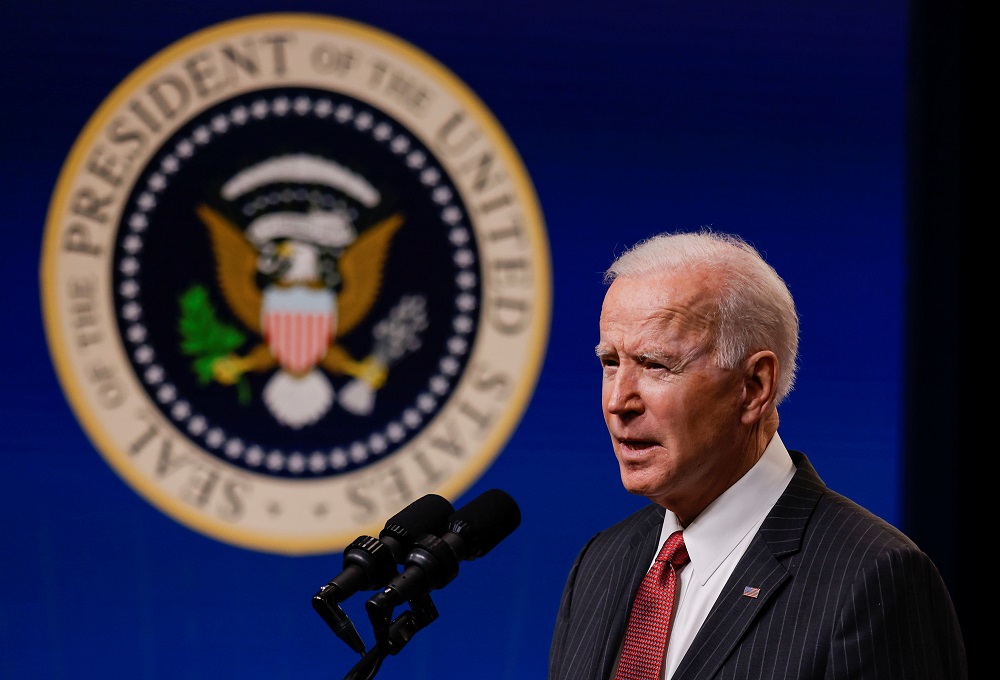 US President Joe Biden delivers remarks on the political situation in Myanmar at the White House in Washington February 10, 2021. u00e2u20acu201d Reuters pic