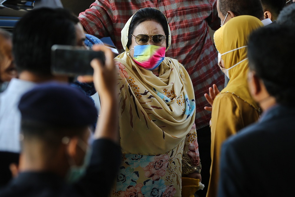 Datin Seri Rosmah Mansor arrives at the Kuala Lumpur High Court Complex February 18, 2021. u00e2u20acu201d Picture by Yusof Mat Isa