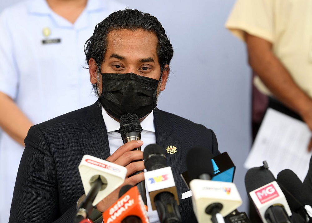 The coordinating minister for National Covid-19 Immunisation Programme Khairy Jamaluddin speaks to reporters during a press conference in Putrajaya February 24, 2021. u00e2u20acu201d Bernama pic