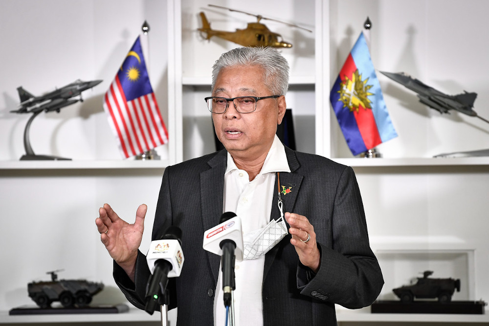 Senior Minister (Security Cluster) Datuk Seri Ismail Sabri Yaakob speaks at a press conference on the development of the MCO and EMCO at the Ministry of Defence in Kuala Lumpur, February 4, 2021. u00e2u20acu201d Bernama picn