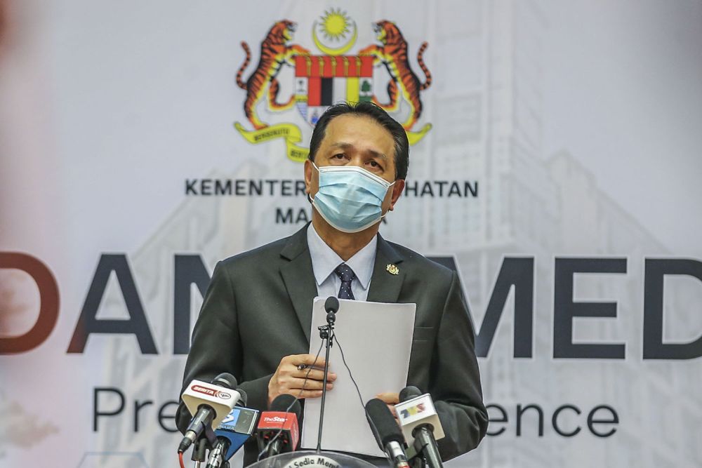 Health director-general Tan Sri Dr Noor Hisham Abdullah speaks during his daily press conference on Covid-19 in Putrajaya February 9, 2021. u00e2u20acu201d Picture by Hari Anggara