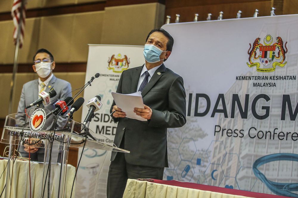 Health director-general Tan Sri Dr Noor Hisham Abdullah speaks during his daily press conference on Covid-19 in Putrajaya February 9, 2021. u00e2u20acu201d Picture by Hari Anggara