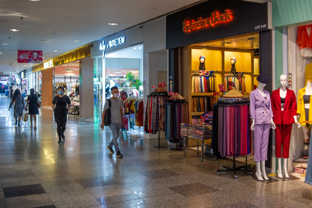 Business is slow-moving at Berjaya Times Square as they resumed normality following relaxations in the MCO, February 22, 2021. u00e2u20acu201d Picture by Shafwan Zaidon