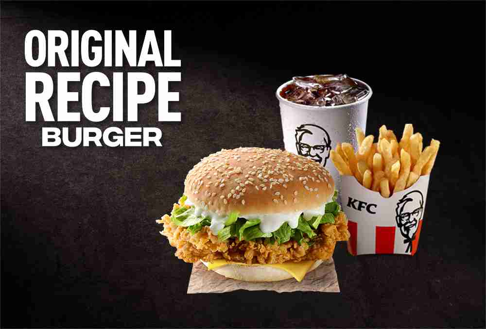 KFC Original Recipe Burger套餐。-大马肯德基提供-