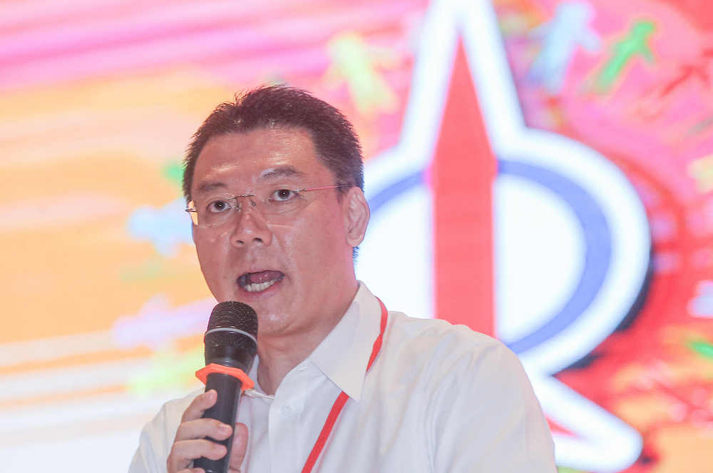 Perak DAP chairman Nga Kor Ming at the state DAP party election at the Ipoh Convention Centre March 14, 2021. u00e2u20acu201d Picture by Farhan Najibn