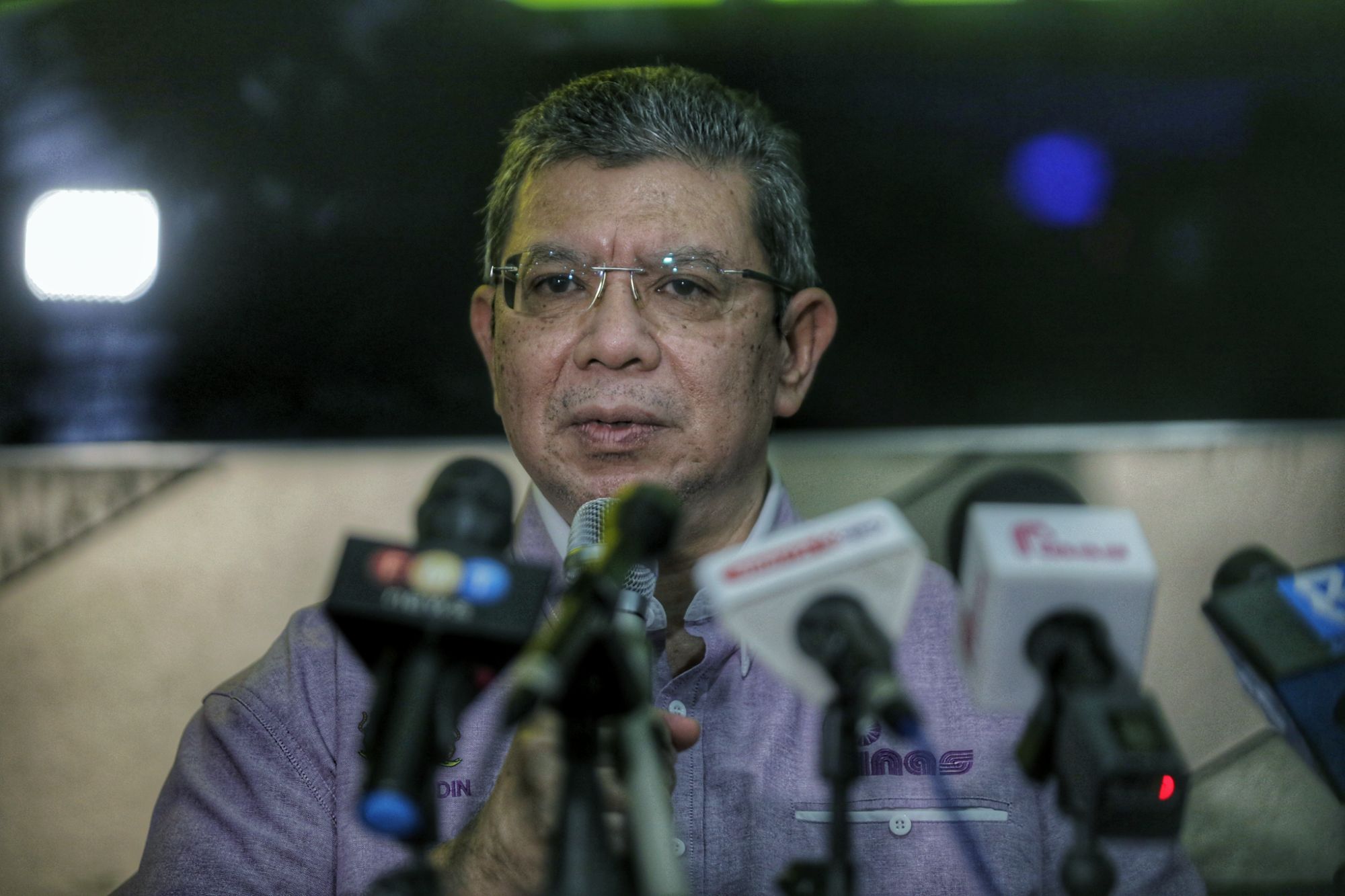 Communications and Multimedia Minister Datuk Saifuddin Abdullah speaks during a press conference at GSC Mid Valley Kuala Lumpur March 20,2021.nu00e2u20acu201d Picture by Ahmad Zamzahurinnn