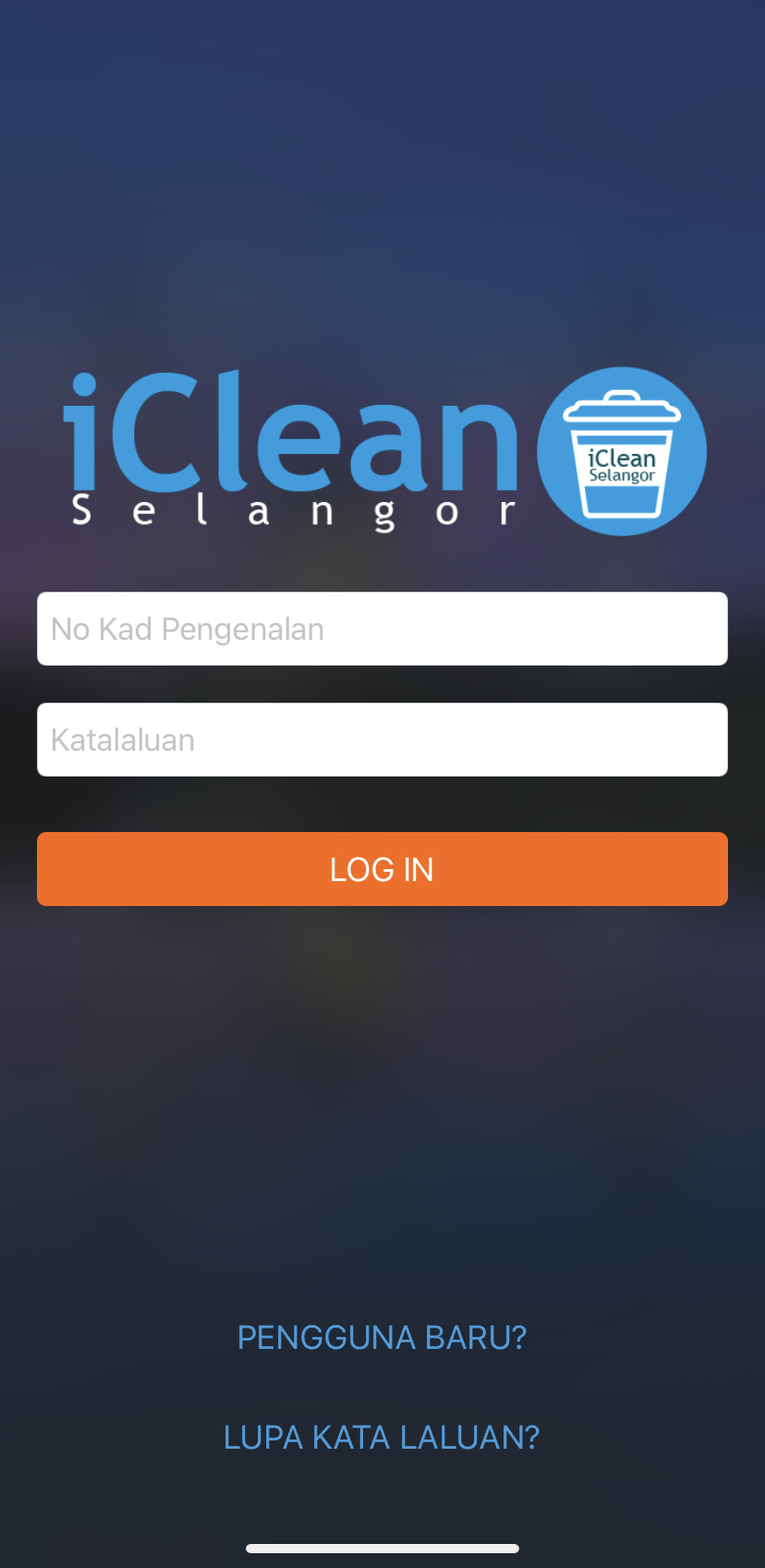 “iClean Selangor”应用程序界面。-截图自iClean Selangor应用程序-
