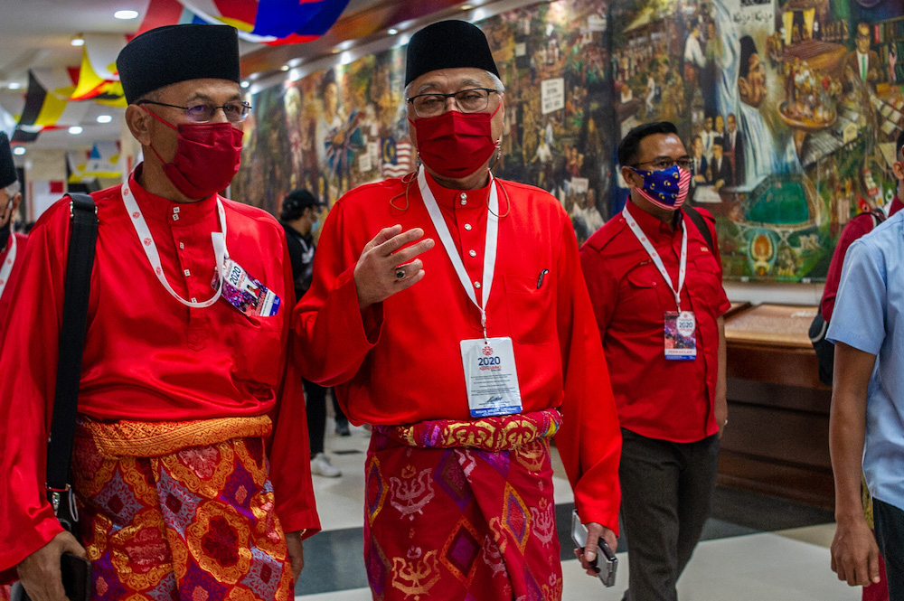 UMNO supreme council member, Datuk Seri Ismail Sabri is pictured at the 2020 Umno annual general meeting in Kuala Lumpur on March 28, 2021. u00e2u20acu2022 Picture by Shafwan Zaidonnn