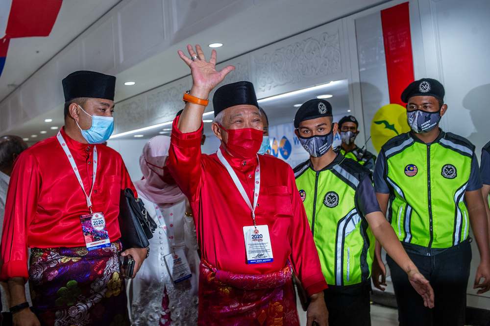 Umno Sabah chief division, Bung Moktar Radin is pictured at the 2020 Umno annual general meeting in Kuala Lumpur on March 28, 2021. u00e2u20acu2022 Picture by Shafwan Zaidonnnn