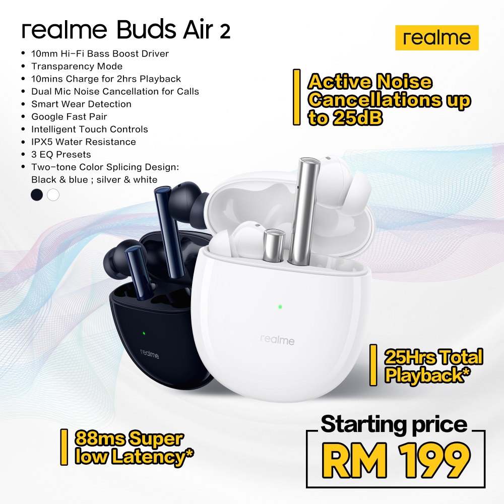 无线耳机Realme Buds Air 2来了！ 售价 