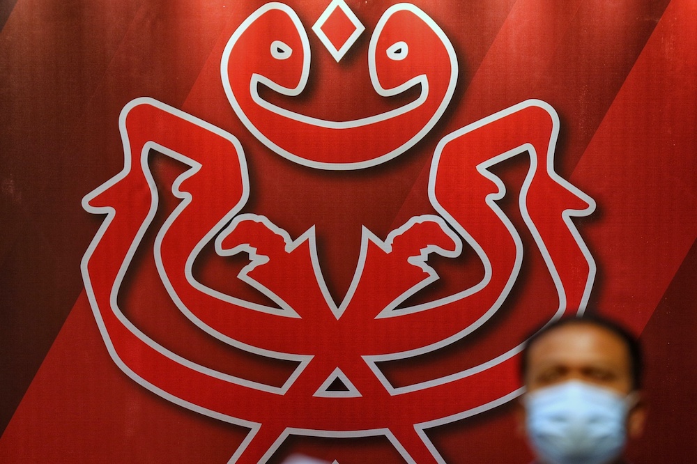 The Umno iis seen ahead of the  Umno annual general meeting in PWTC, Kuala Lumpur March 25, 2021. u00e2u20acu201d Picture by Ahmad Zamzahuri