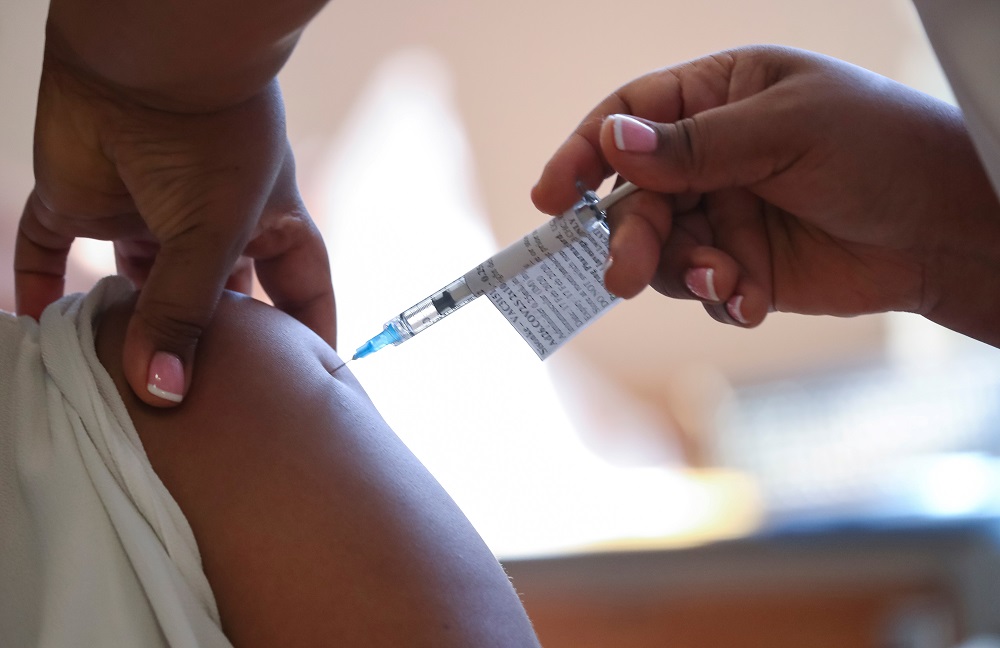 A healthcare worker receives the Johnson and Johnson Covid-19 vaccination at Khayelitsha Hospital near Cape Town, South Africa February 17, 2021. u00e2u20acu2022 Reuters file pic
