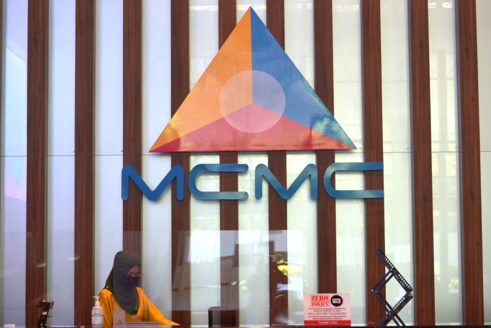The Malaysian Communications and Multimedia Commission logo is pictured in Cyberjaya March 4, 2021. u00e2u20acu201d Picture by Miera Zulyana