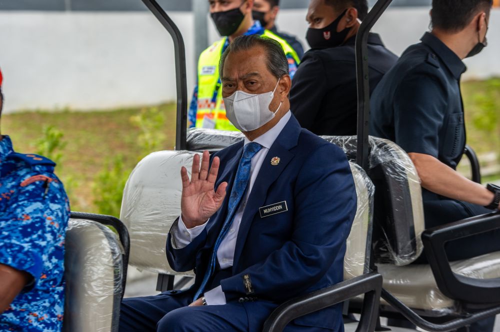 Prime Minister Tan Sri Muhyiddin Yassin attends the 69th anniversary celebration of the Civil Defence Force in Kajang March 24, 2021. u00e2u20acu201d Picture by Shafwan Zaidon