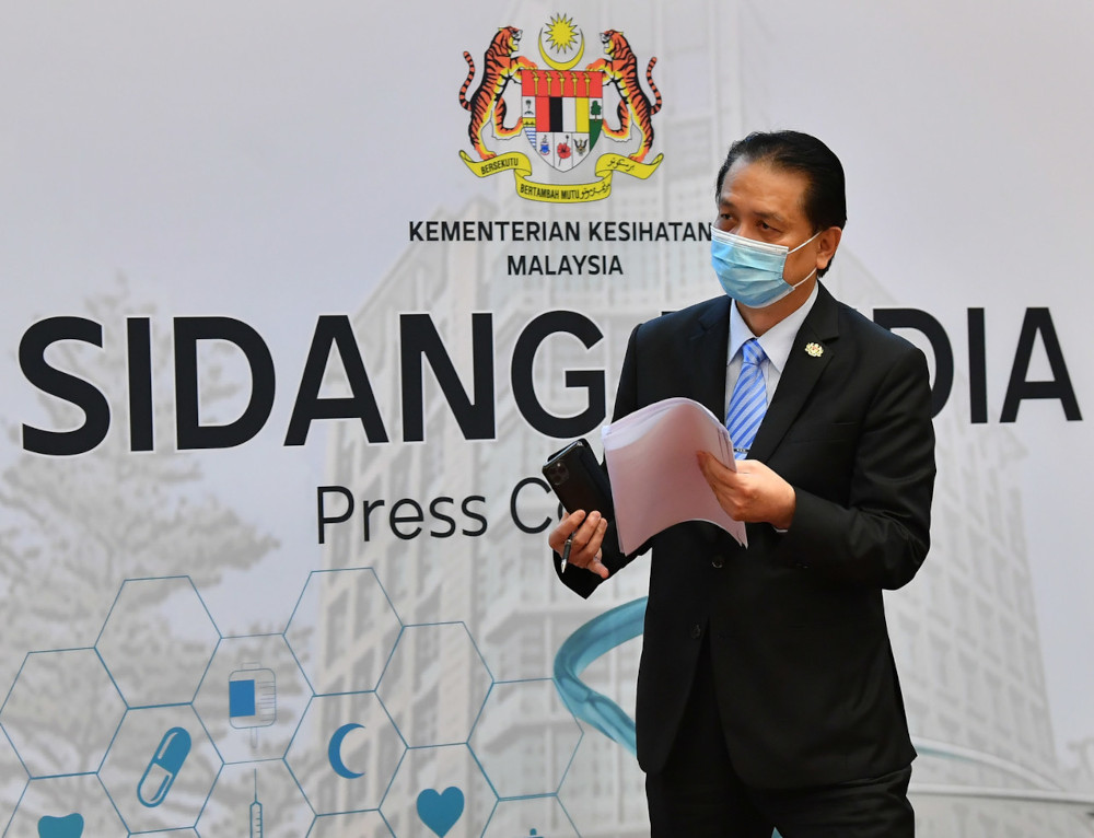 Health director-general Tan Sri Dr Noor Hisham Abdullah during a media conference on Covid-19 development in Putrajaya, March 4, 2021. u00e2u20acu201d Bernama pic 