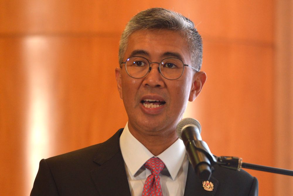 Finance Minister Datuk Seri Tengku Zafrul Abdul Aziz speaks during a press conference in Putrajaya March 18, 2021. u00e2u20acu201d Picture by Miera Zulyana