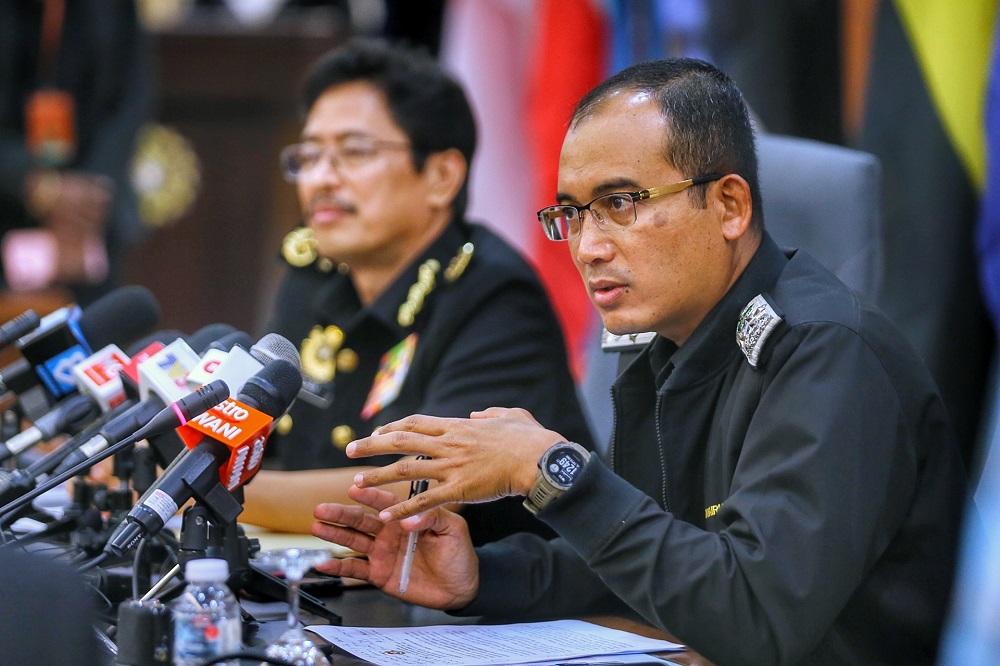 Immigration Department director general Datuk Indera Khairul Dzaimee Daud speaks during a press conference in Kuala Lumpur April 7, 2021. u00e2u20acu201d Picture by Ahmad Zamzahuri