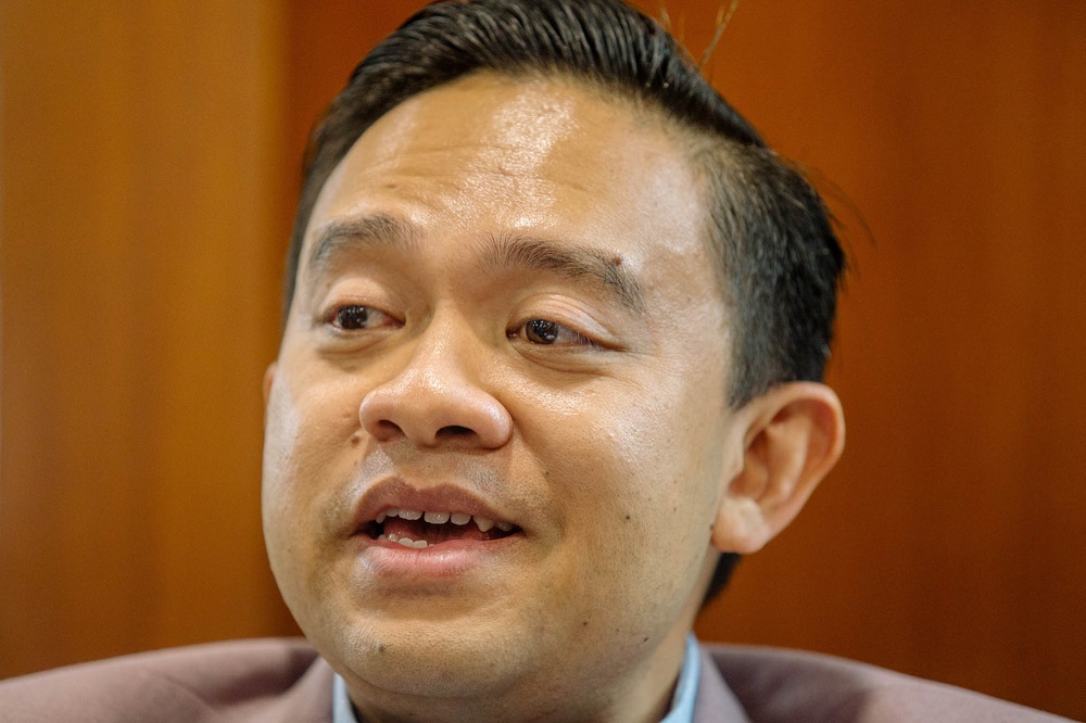 Bersatu Information Chief Datuk Wan Saiful Wan Jan speaks during an interview with Malay Mail in Kuala Lumpur April 7, 2021. u00e2u20acu201d Picture by Firdaus Latif