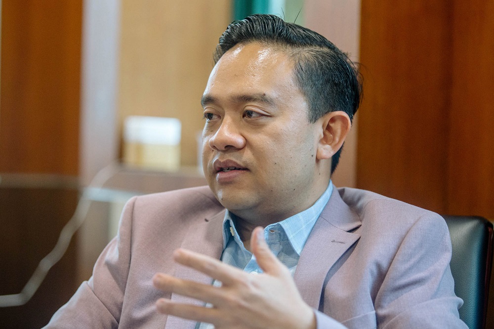 Bersatu Information Chief Datuk Wan Saiful Wan Jan speaks during an interview with Malay Mail in Kuala Lumpur April 7, 2021. u00e2u20acu201d Picture by Firdaus Latif