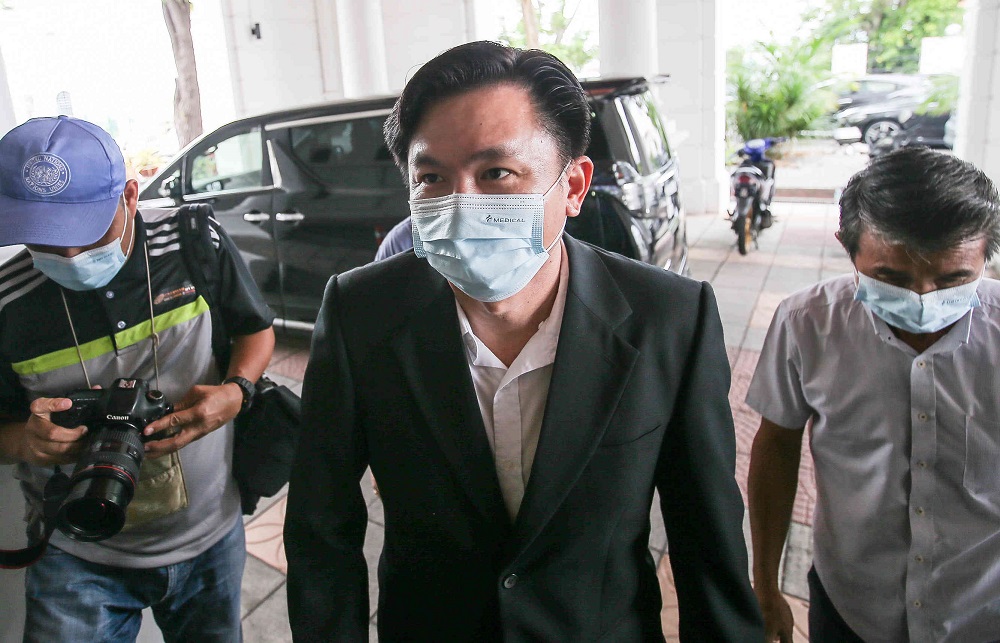 Tronoh assemblyman Paul Yong arrives at the High Court in Ipoh April 7, 2021. u00e2u20acu201d Picture by Farhan Najib