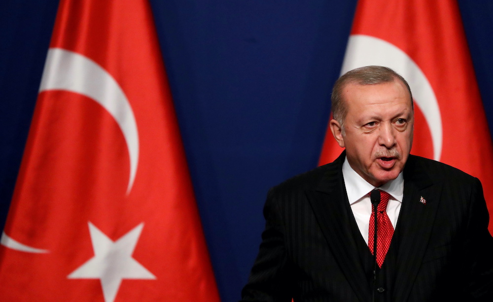 File photo of Turkish President Recep Tayyip Erdogan in Budapest, Hungary November 7, 2019. u00e2u20acu201d Reuters pic