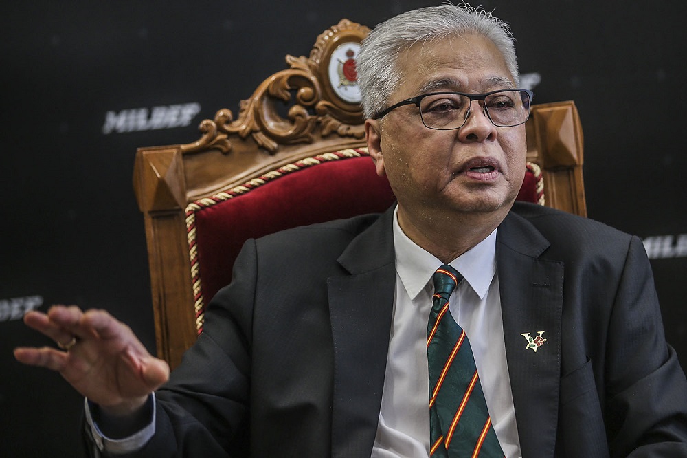 Senior Minister Datuk Seri Ismail Sabri Yaakob speaks to reporters after the naming ceremony of Malaysia's first locally produced High Mobility Armoured Vehicle in Kuala Lumpur April 2, 2021. u00e2u20acu2022 Picture by Hari Anggara