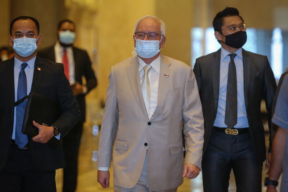 Datuk Seri Najib Razak arrives at the Court of Appeal in Putrajaya April 20, 2021. u00e2u20acu201d Picture by Yusof Mat Isa