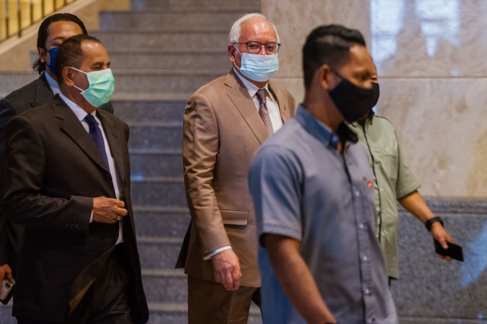 Datuk Seri Najib Tun Razak arrives at the Court of Appeal, Putrajaya on April 5, 2021. u00e2u20acu201d Picture by Shafwan Zaidon