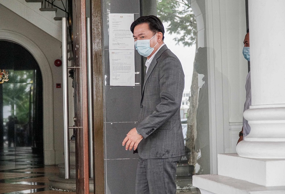 Tronoh assemblyman Paul Yong is seen at the High Court in Ipoh April 6, 2021. u00e2u20acu2022 Picture by Farhan Najib