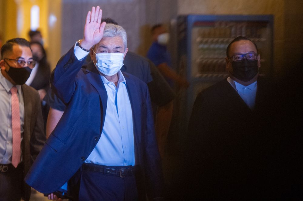 Datuk Seri Ahmad Zahid Hamidi arrives at the Court of Appeal, Putrajaya on April 5, 2021. u00e2u20acu201d Picture by Shafwan Zaidon