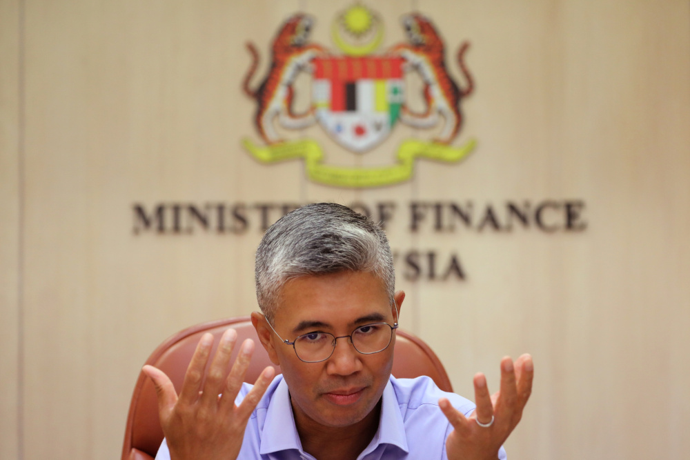 Finance Minister Datuk Seri Tengku Zafrul speaks during an interview with Reuters in Putrajaya, April 5, 2021. u00e2u20acu201d Reuters picnn