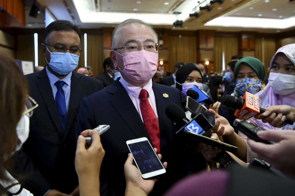 Transport Minister Datuk Seri Wee Ka Siong speaks to the media after an event at the Health Ministry in Putrajaya, April 6, 2021. u00e2u20acu201d Bernama pic 