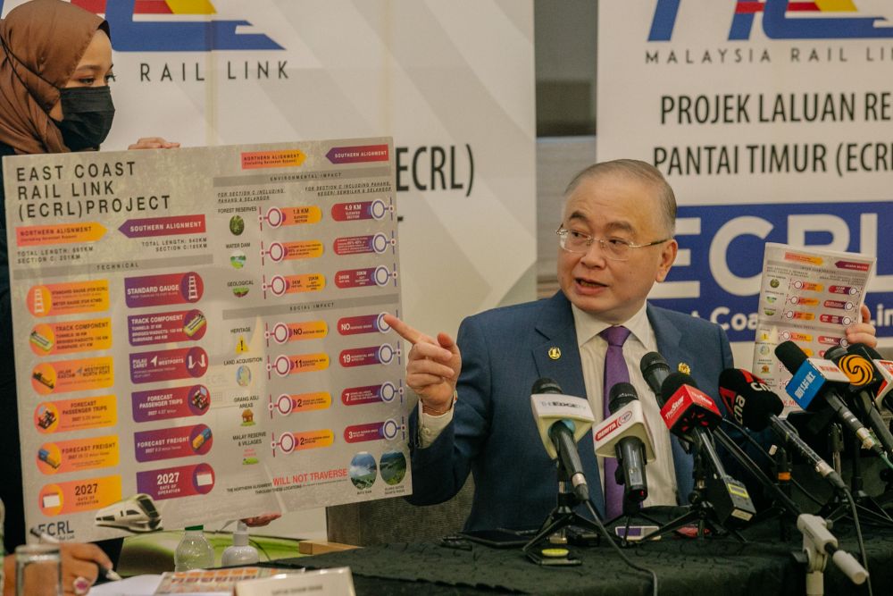 Transport Minister Datuk Seri Wee Ka Siong speaks during a press conference in Putrajaya April 5, 2021. u00e2u20acu201d Picture by Firdaus Latif