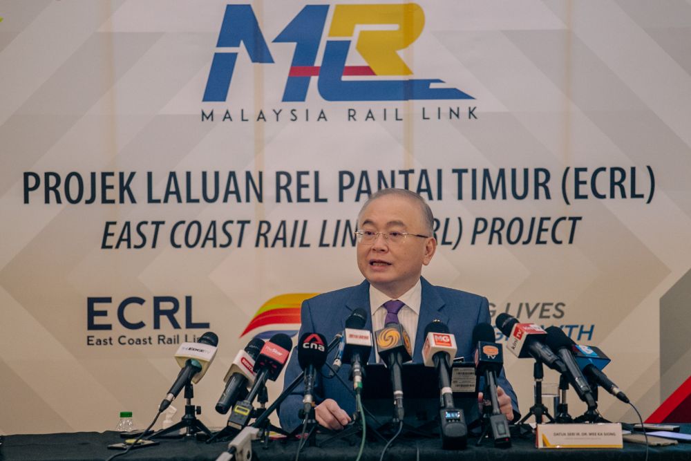 Transport Minister Datuk Seri Wee Ka Siong speaks during a press conference in Putrajaya April 5, 2021. u00e2u20acu201d Picture by Firdaus Latif