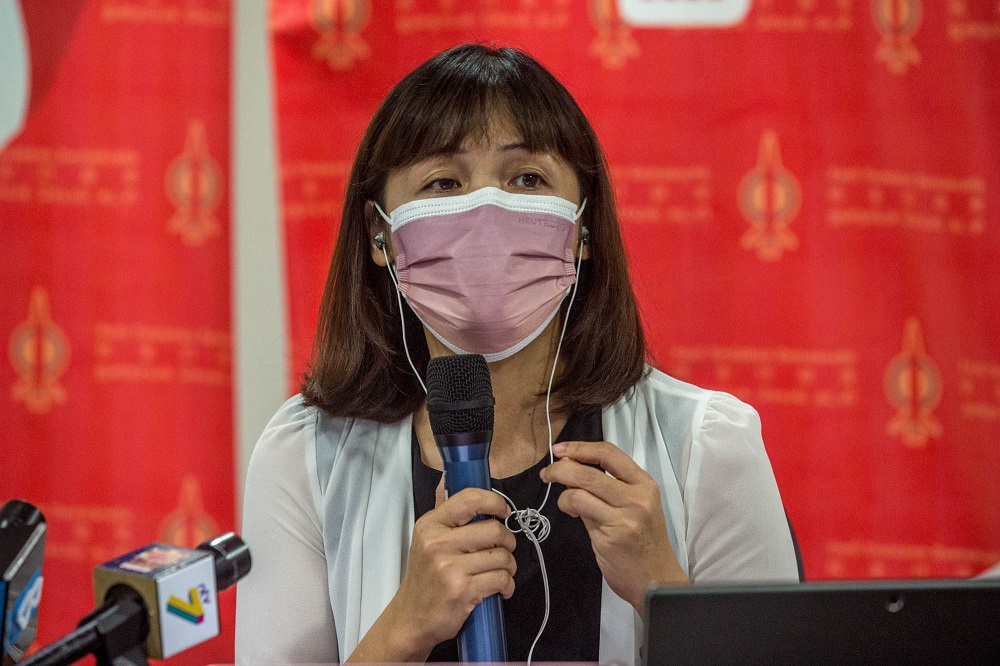 Kulai MP Teo Nie Ching speaks during a press conference in Kuala Lumpur May 3, 2021. u00e2u20acu201d Picture by Firdaus Latif