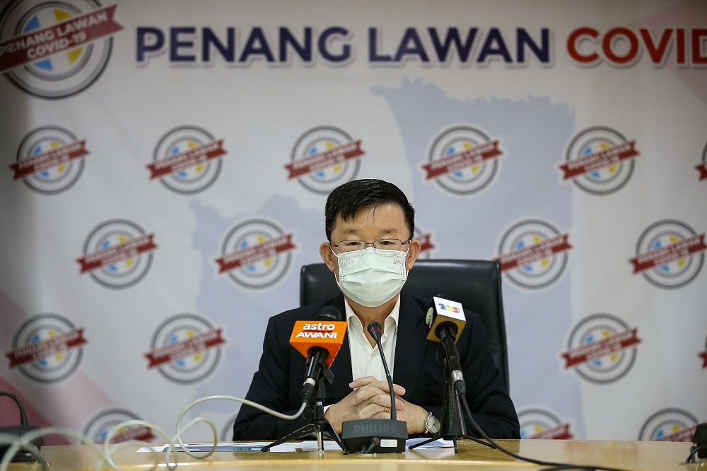 Penang Chief Minister Chow Kon Yeow speaks at a press conference in George Town May 3, 2021. u00e2u20acu201d Picture by Sayuti Zainudin