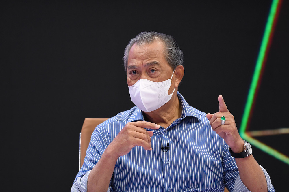 Prime Minister Tan Sri Muhyiddin Yassin spoke at the Covid-19 Pandemic Challenge Special Talk Program broadcast from the Angkasapuri building in Kuala Lumpur May 23, 2021. u00e2u20acu201d Bernama pic