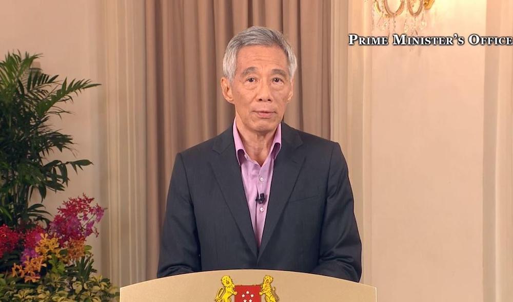 Prime Minister Lee Hsien Loong speaking in a live broadcast to the nation on May 31, 2021. u00e2u20acu201d Screenshot via TODAY